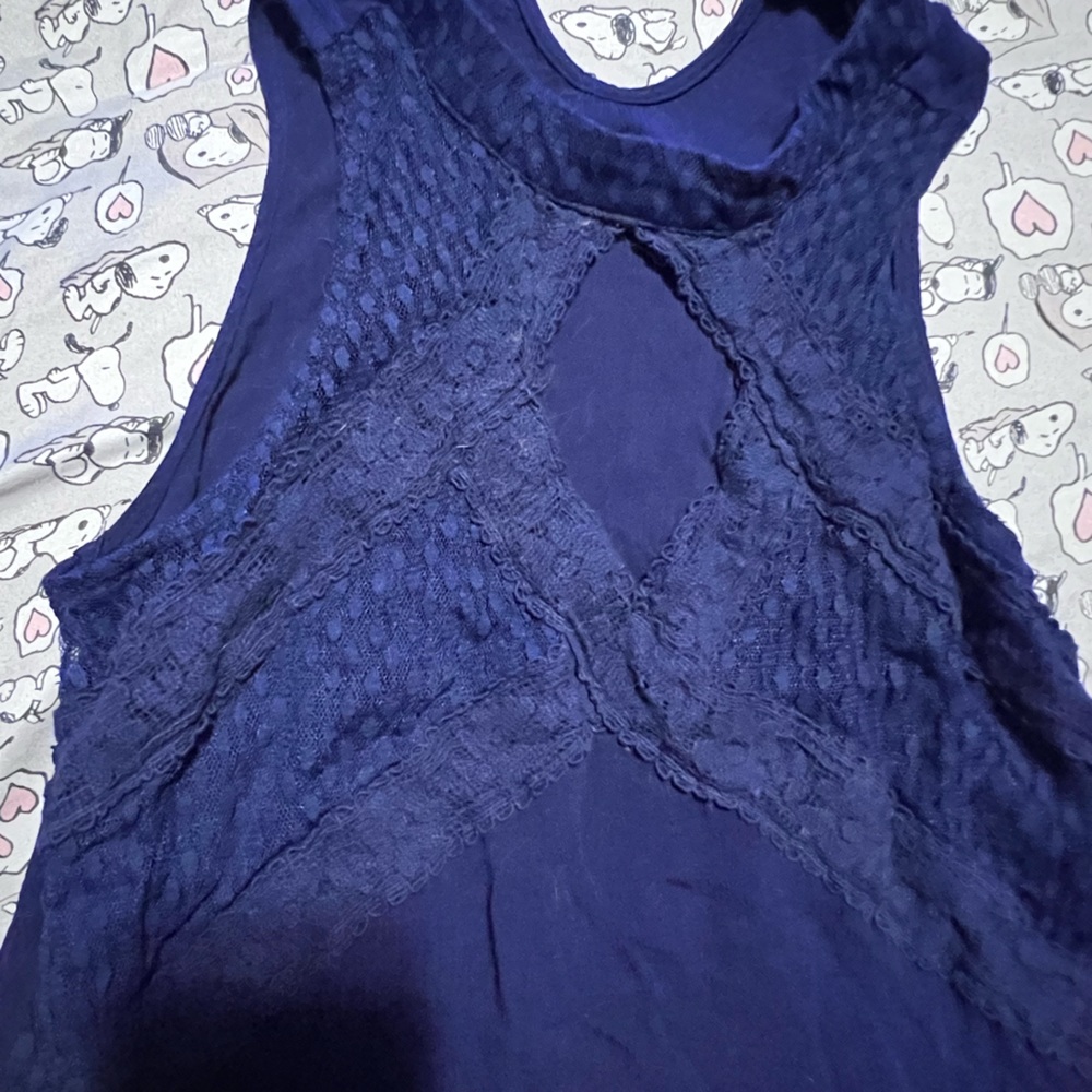 Sleeveless Navy Blue Dress
